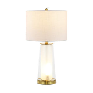 Set of Two 26 Inch Lighthouse Table Lamps with Drum Shades for Coastal Home Accent Lighting