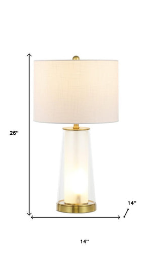 Set of Two 26 Inch Lighthouse Table Lamps with Drum Shades for Coastal Home Accent Lighting