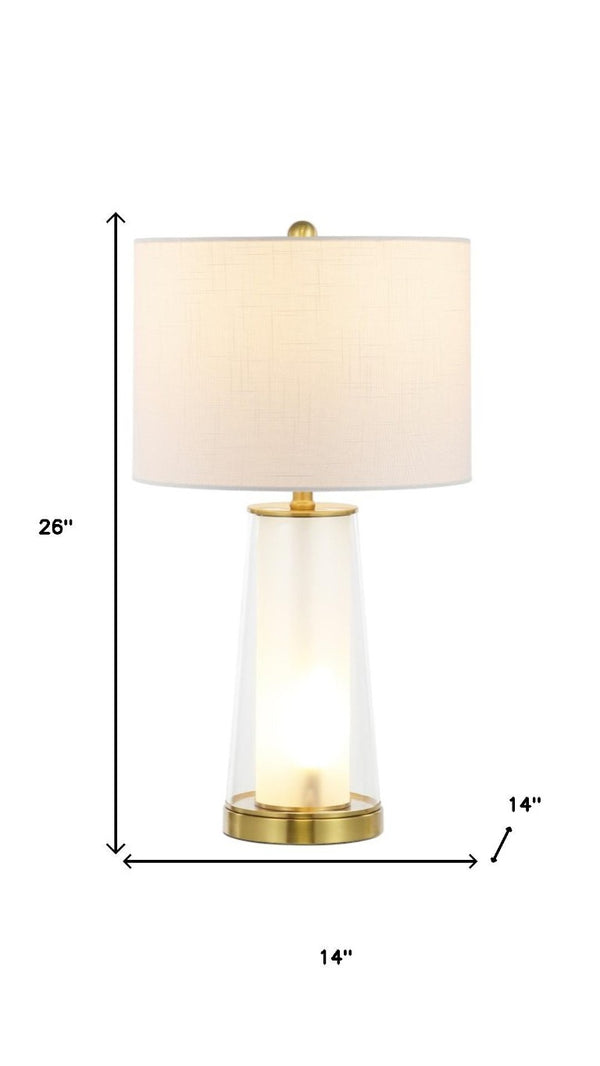 Set of Two 26 Inch Lighthouse Table Lamps with Drum Shades for Coastal Home Accent Lighting