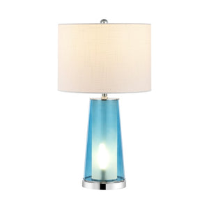 Set of Two 26 Inch Lighthouse Table Lamps with Drum Shades for Coastal Home Accent Lighting