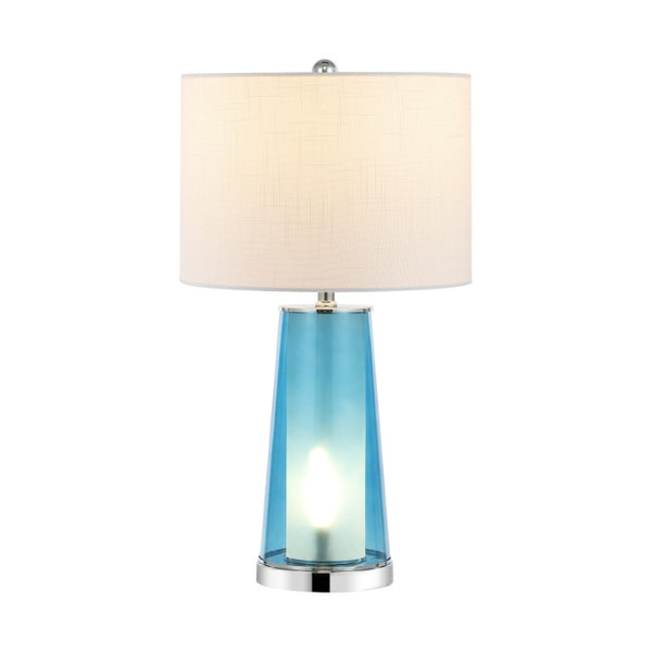 Set of Two 26 Inch Lighthouse Table Lamps with Drum Shades for Coastal Home Accent Lighting
