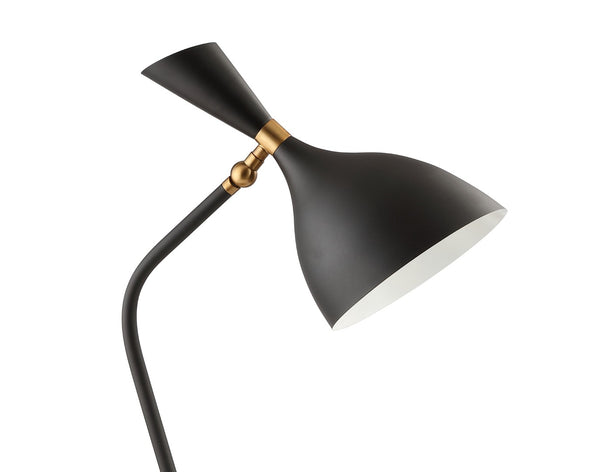 HomeRoots 22" White Table Lamp - Modern LED with Bell Shade, Sturdy Iron Base, & Safe In-Line Switch for Any Room 716223