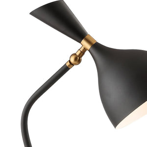 HomeRoots 22" White Table Lamp - Modern LED with Bell Shade, Sturdy Iron Base, & Safe In-Line Switch for Any Room 716223