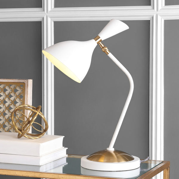 HomeRoots 13" Clear Geometric Table Lamp - Chic Cylinder Shade for Stylish Ambiance in Any Room Decor 716224