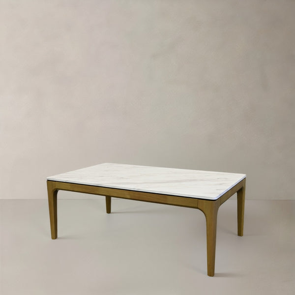 HomeRoots 47" White Faux Marble and Solid Wood Console Table - Versatile, Stylish, Modern Entryway Furniture Piece 716256