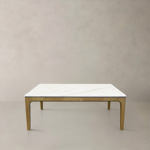 HomeRoots 47" White Faux Marble and Solid Wood Console Table - Versatile, Stylish, Modern Entryway Furniture Piece 716256