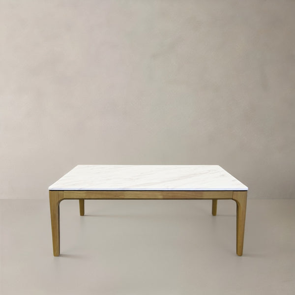 HomeRoots 47" White Faux Marble and Solid Wood Console Table - Versatile, Stylish, Modern Entryway Furniture Piece 716256