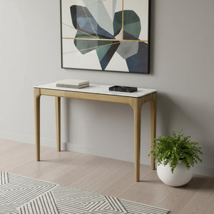 HomeRoots 51" Dark Brown Reclaimed Wood Free Form Console Table - Artisan Pedestal Design for Unique Spaces 716257