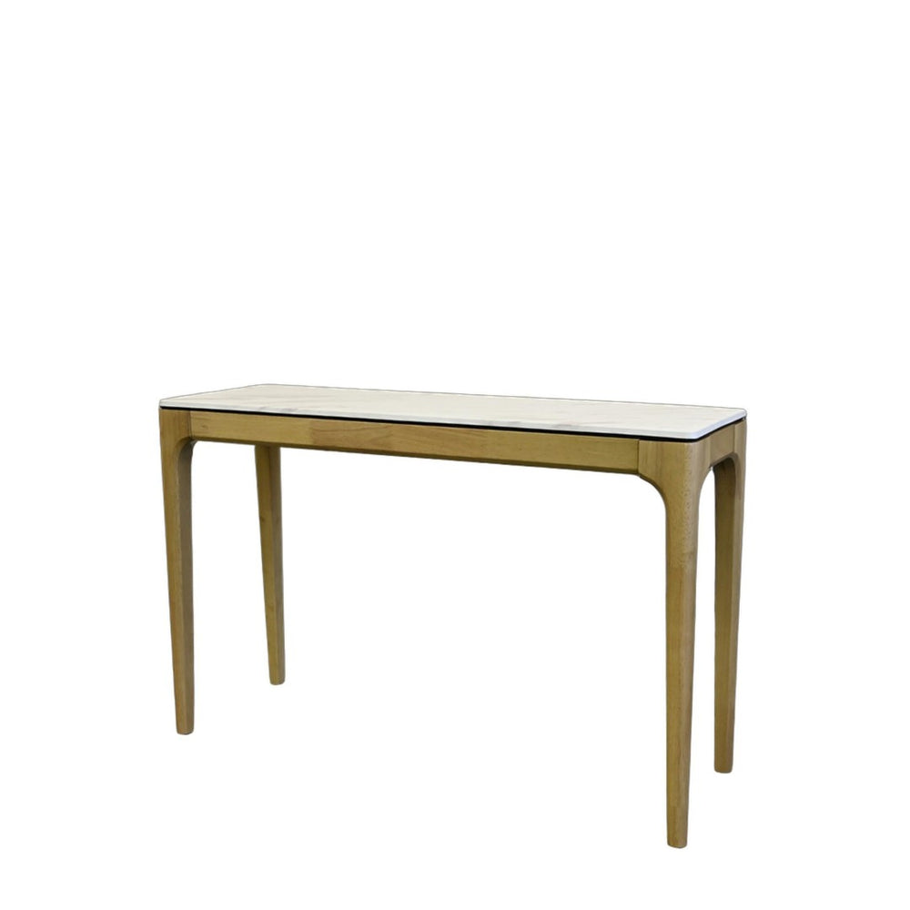 HomeRoots 51" Dark Brown Reclaimed Wood Free Form Console Table - Artisan Pedestal Design for Unique Spaces 716257