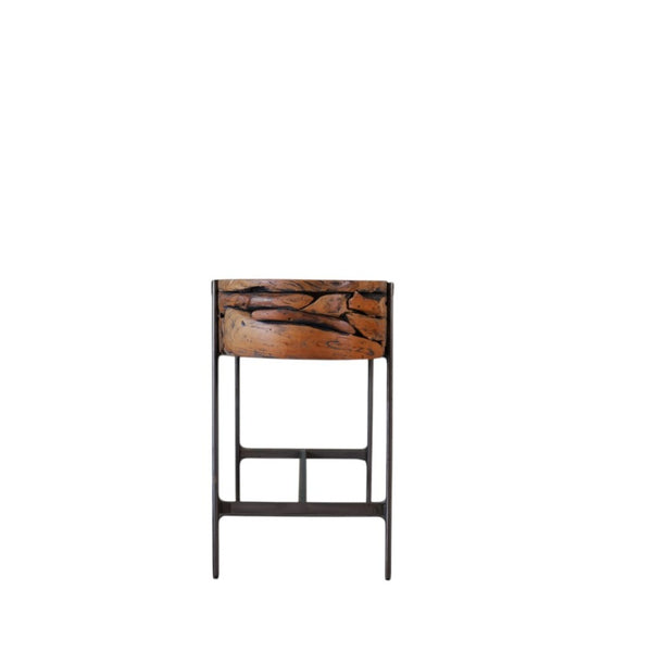 HomeRoots 63" Natural Reclaimed Wood Writing Desk - Handcrafted, Versatile, Chic Design for Home & Office Use 716259