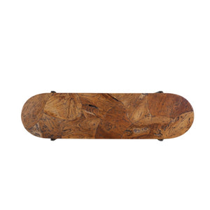 HomeRoots 63" Natural Reclaimed Wood Writing Desk - Handcrafted, Versatile, Chic Design for Home & Office Use 716259