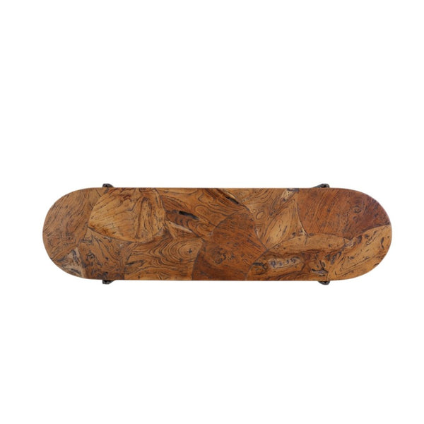 HomeRoots 63" Natural Reclaimed Wood Writing Desk - Handcrafted, Versatile, Chic Design for Home & Office Use 716259