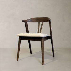 HomeRoots Set of Two Faux Leather Wishbone Back Dining Chairs with Walnut Wood Legs - Stylish Versatile Seating 716261