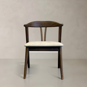 HomeRoots Set of Two Faux Leather Wishbone Back Dining Chairs with Walnut Wood Legs - Stylish Versatile Seating 716261