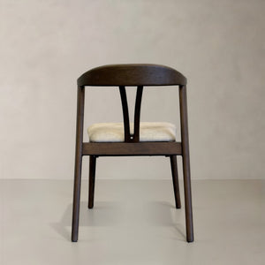 HomeRoots Set of Two Faux Leather Wishbone Back Dining Chairs with Walnut Wood Legs - Stylish Versatile Seating 716261