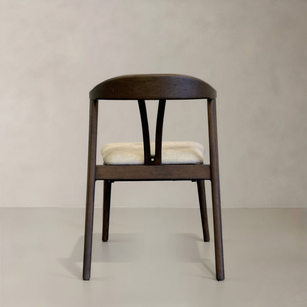HomeRoots Set of Two Faux Leather Wishbone Back Dining Chairs with Walnut Wood Legs - Stylish Versatile Seating 716261