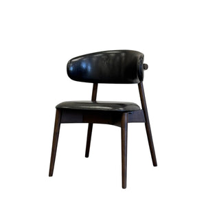 HomeRoots Brown Swivel Dining Arm Chairs Set of 2 - Stylish Faux Leather & Wood, Mid-Century Modern Comfort 716263