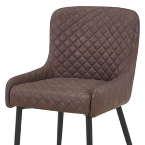 HomeRoots Set of Two Modern Black Faux Leather & Wood Dining Side Chairs – Stylish, Versatile Seating Options 716267