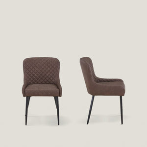 HomeRoots Set of Two Modern Black Faux Leather & Wood Dining Side Chairs – Stylish, Versatile Seating Options 716267