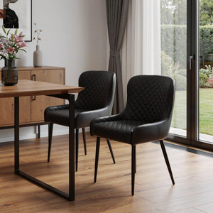 HomeRoots Set of Two Mid-Century Boucle and Wood Dining Side Chairs - Cozy, Versatile, and Stylish Seating 716268