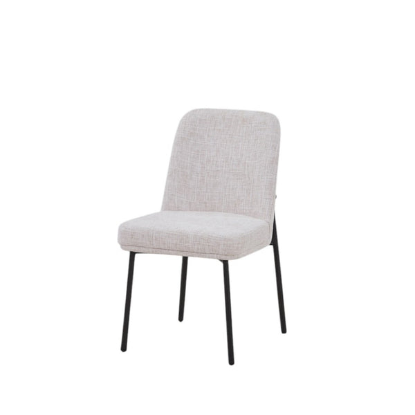 HomeRoots Set of Two Stylish Black and Oak Faux Leather Dining Side Chairs for Modern Home Elegance 716270