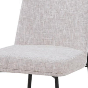 HomeRoots Set of Two Stylish Black and Oak Faux Leather Dining Side Chairs for Modern Home Elegance 716270