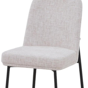 HomeRoots Set of Two Stylish Black and Oak Faux Leather Dining Side Chairs for Modern Home Elegance 716270