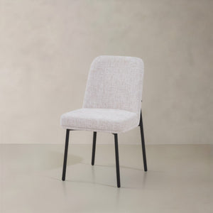 HomeRoots Set of Two Stylish Black and Oak Faux Leather Dining Side Chairs for Modern Home Elegance 716270