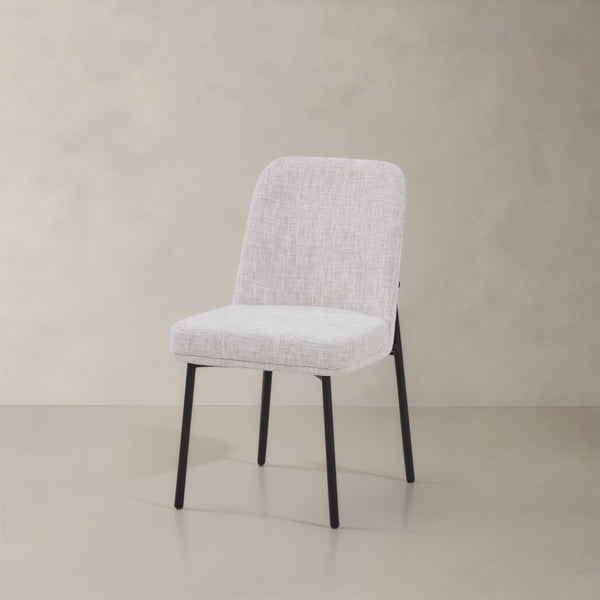 HomeRoots Set of Two Stylish Black and Oak Faux Leather Dining Side Chairs for Modern Home Elegance 716270