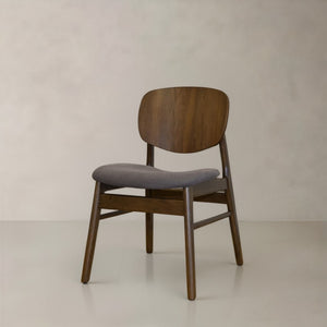 HomeRoots Set of Two Cream Upholstered Walnut Dining Chairs - Stylish, Durable, and Perfect for Any Space 716272