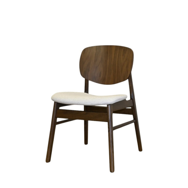 HomeRoots Set of Two Stylish Green & Walnut Dining Armchairs - Scandinavian Design, Comfortable & Versatile 716273