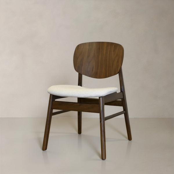 HomeRoots Set of Two Stylish Green & Walnut Dining Armchairs - Scandinavian Design, Comfortable & Versatile 716273