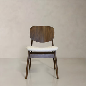 HomeRoots Set of Two Stylish Green & Walnut Dining Armchairs - Scandinavian Design, Comfortable & Versatile 716273