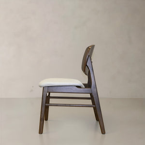 HomeRoots Set of Two Stylish Green & Walnut Dining Armchairs - Scandinavian Design, Comfortable & Versatile 716273