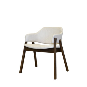 HomeRoots Set of Two Modern Mid-Century Inspired Black and Walnut Fabric Dining Side Chairs for Versatile Style 716275