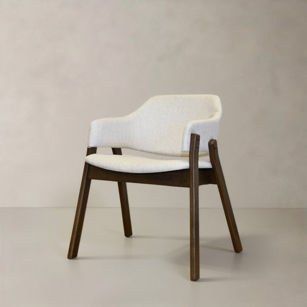 HomeRoots Set of Two Modern Mid-Century Inspired Black and Walnut Fabric Dining Side Chairs for Versatile Style 716275