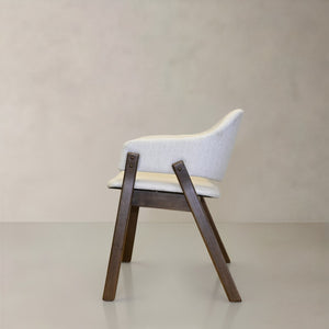 HomeRoots Set of Two Modern Mid-Century Inspired Black and Walnut Fabric Dining Side Chairs for Versatile Style 716275