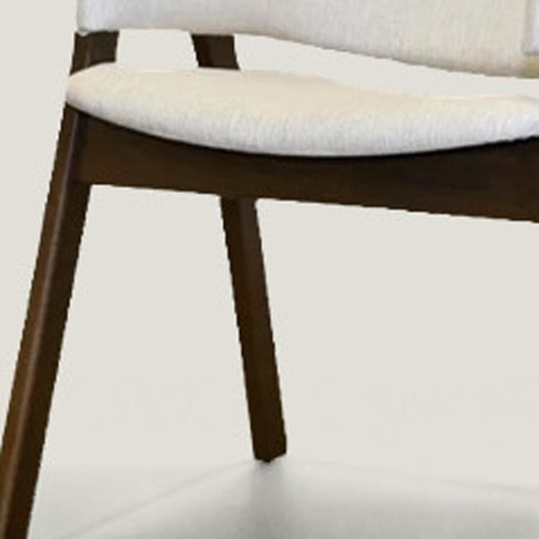 HomeRoots Set of Two Modern Mid-Century Inspired Black and Walnut Fabric Dining Side Chairs for Versatile Style 716275