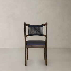 HomeRoots Set of Two Modern Cream Fabric & Walnut Wood Side Chairs with Open Back for Dining & Accent Use 716276