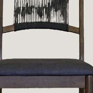 HomeRoots Set of Two Modern Cream Fabric & Walnut Wood Side Chairs with Open Back for Dining & Accent Use 716276