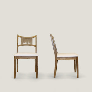 HomeRoots Set of Two Modern Corduroy and Solid Wood Dining Side Chairs for Versatile Home Accent Use 716277