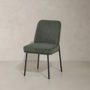 HomeRoots Set of Two Modern Gray and Black Faux Leather Dining Chairs with Solid Wood Construction & Style 716278