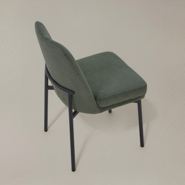 HomeRoots Set of Two Modern Gray and Black Faux Leather Dining Chairs with Solid Wood Construction & Style 716278