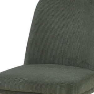 HomeRoots Set of Two Modern Gray and Black Faux Leather Dining Chairs with Solid Wood Construction & Style 716278