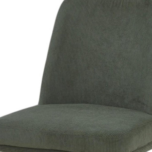 HomeRoots Set of Two Modern Gray and Black Faux Leather Dining Chairs with Solid Wood Construction & Style 716278