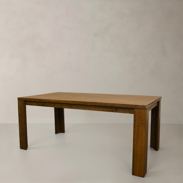 HomeRoots 63" Handcrafted Walnut Solid Wood Dining Table - Modern Design for Dining & Versatile Workspaces 716280