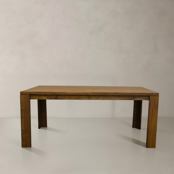 HomeRoots 71" Walnut Solid Wood Trestle Dining Table - Handcrafted Elegance for Dining, Entertaining & Work 716281