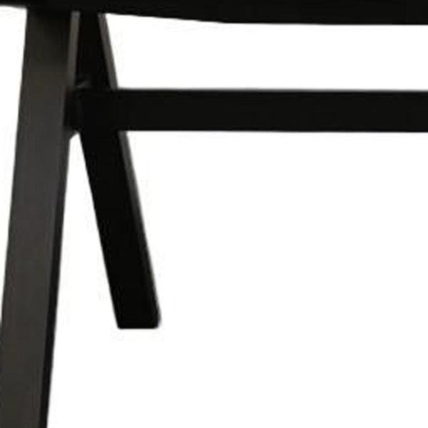 HomeRoots 59" Handcrafted Walnut and Black Solid Wood Dining Table - Versatile Seating for 6, Elegant Design! 716282