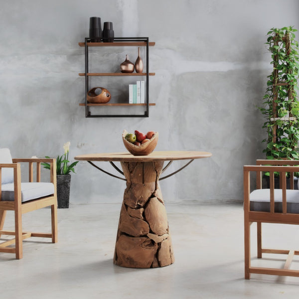 HomeRoots 71" Handcrafted Reclaimed Wood & Rattan Dining Table - Rustic Elegance for Modern Homes, Seats 6 716285