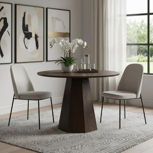 HomeRoots 53" Walnut Wood Trestle Base Dining Table – Stylish, Compact Centerpiece for Dining or Workspaces 716287